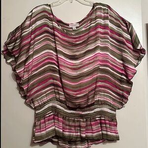 Dressbarn Multicolor Striped Top